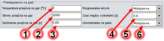 6. Czujnik temperatury reduktora - do wyboru są dwa czujniki, S i K/M - czujnik K/M ma rezystancje 5kΩ - czujnik S ma rezystancje 2kΩ 7.