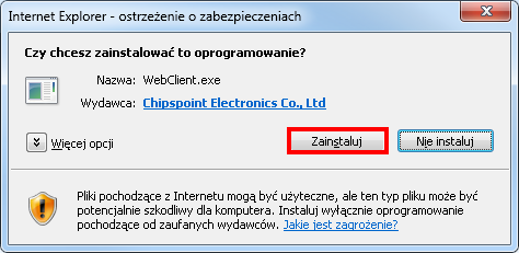 OBSŁUGA REJESTRATORA ZA POMOCĄ PRZEGLĄDARKI 7. Konfigurowanie dostępu zdalnego 7.1.