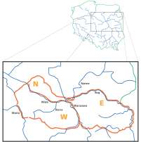 Środkowa i wschodnia Polska: monitoring 1996-1998 71% z 1111 badanych stanowisk (83.