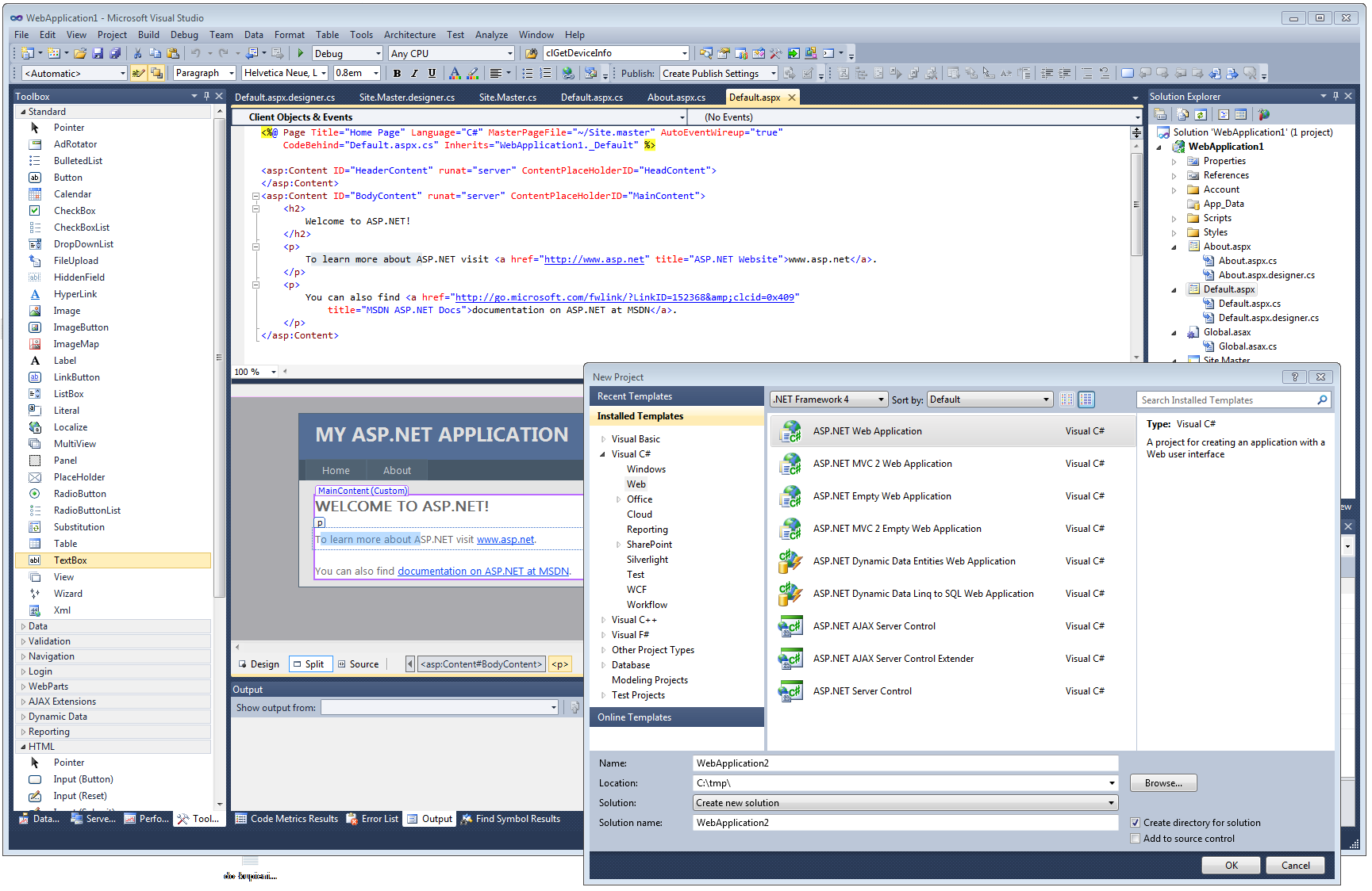 Podstawowe informacje o ASP.NET Rozwój technologii ASP.NET 4.0 Najnowsza odmiana platformy.net 4.0 także przynosi pewne nowe elementy związane z aplikacji WEB, są to min.