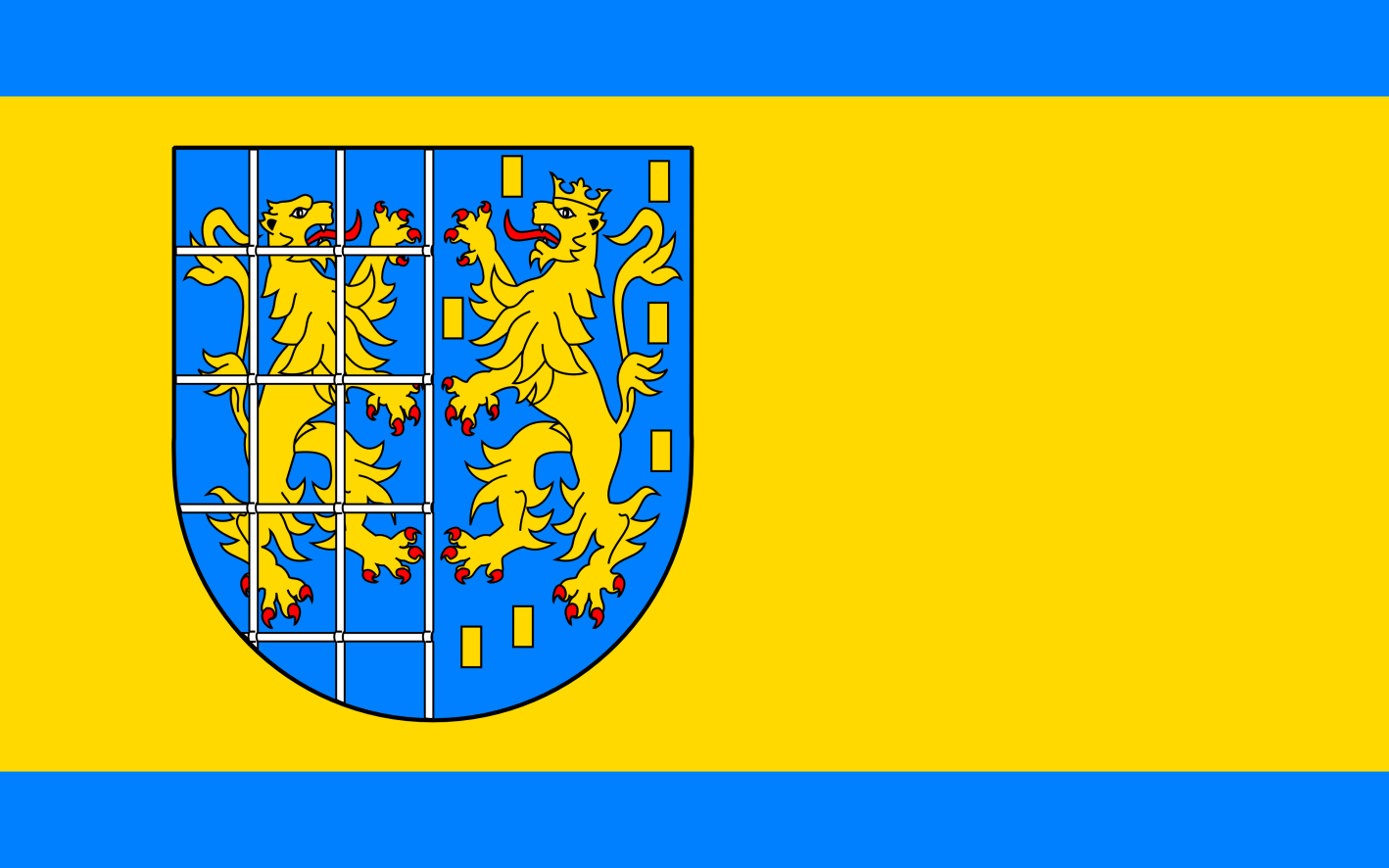 Załącznik nr 2 Kolorowy rysunek projektu flagi gminy Kamieniec Ząbkowicki C: 0%, M: 15%, Y: