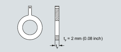Płaskie pierścienie uziemiające z Tantalu dla wszystkich wykładzin (PTFE max. 130ºC) Nr zamówieniowy odnosi się do jednej sztuki!