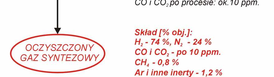 Oczyszczanie surowego gazu syntezowego (korekcja