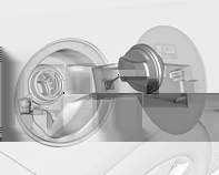 192 Prowadzenie i użytkowanie Korek wlewu paliwa można zaczepić na wsporniku wewnątrz klapki wlewu.
