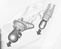 212 Pielęgnacja samochodu Światła tylne 3. Wyjąć żarówkę z oprawki, obracając ją w lewo. 4. Wymienić i założyć w oprawce nową żarówkę, obracając ją w prawo. 5.