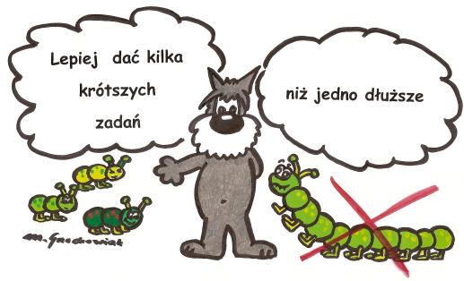 Skracanie długości zadań (5) Wprowadź różne techniki, które pomogą dziecku wykonać kolejne części zadania w rozsądnym czasie, Dzieci z ADHD lubią ścigać się z czasem Pokonaj zegar to technika z