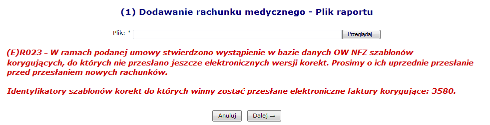 Rys. 12.25 Rachunki refundacyjne (medyczne) Aby zaimportować nową pozycję do systemu należy skorzystać z opcji.