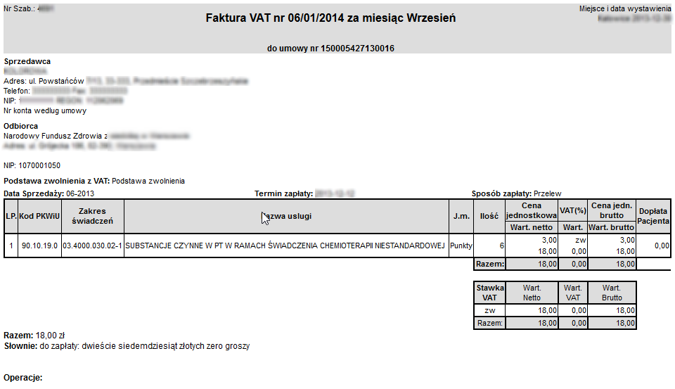 Rys. 12.31 Pobieranie widoku efaktury 3. W nowy oknie przeglądarki zostanie wyświetlony podgląd faktury. Rys. 12.32 podgląd faktury VAT 4.