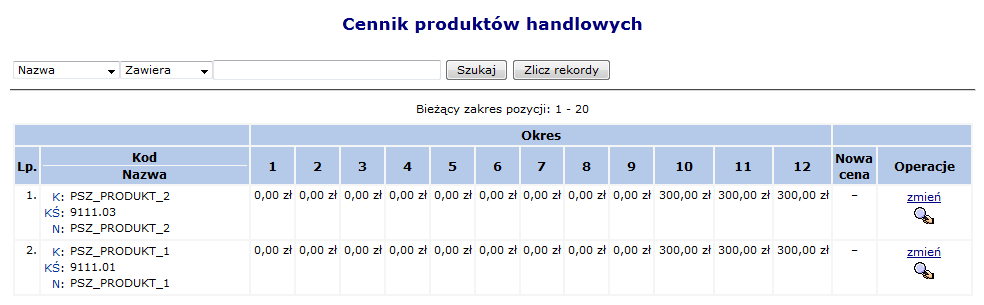 Rys. 8.16 Wnioski o aneks do umowy w zakresie asortymentu ZPO Po wprowadzeniu nagłówka wniosku operator powinien przystąpić do dodawania pozycji wniosku.