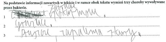 Realizacja 4: Realizacja 5: Realizacja 6: Realizacja 7: Odpowiedzi nieprawidłowe niepełne (wskazanie nazw bakterii) W opisywanej kategorii uczniowie nie wymieniali nazw chorób, ale nazwy bakterii.