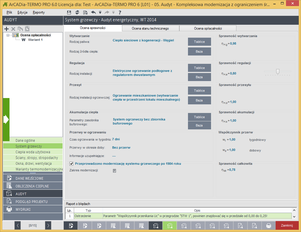 Praca z modułem Audyt 10.1 OPIS ELEMENTÓW MODUŁU AUDYT Przykładowe okno dialogowe w module Audyt.