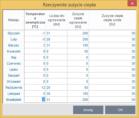 Praca z modułem Audyt Jeżeli zużycie ciepła w budynku jest opomiarowane należy podać w karcie audytu wartość zmierzonego zużycia ciepła na ogrzewanie, przeliczonego na warunki sezonu standardowego