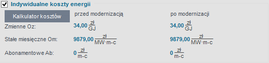 Praca z modułem Audyt W grupie DANE GŁÓWNE DO OPTYMALIZACJI audytor ma za zadanie podanie danych do optymalizacji dla przegrody wskazanej w drzewku przegród, a jej nazwa wyświetlona jest ponad grupą