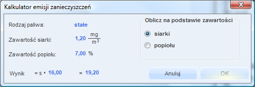 EFEKT EKOLOGICZNY KOLUMNA CO użytkownik ma dwie opcje albo wpisuje ręcznie wartość albo korzysta z przycisku wówczas wartość jest wstawiana z bazy emisyjności.