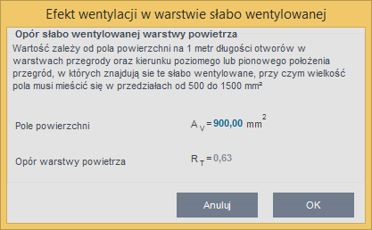 Opis obliczeń współczynnika przenikania ciepła U przegród L.p. kolejny numer warstwy, Tabelka warstw przegrody MATERIAŁ pole służące do wpisywania nazwy użytego materiału, użytkownik może poprzez