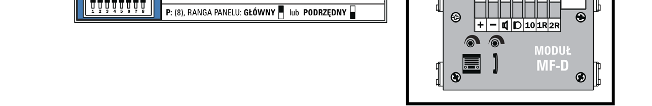 DO 200 m KABEL WSPÓ OSIOWY RG-59, 75 * ) Je eli w instalacji jest mniej ni 40 wideounifonów lub odleg o