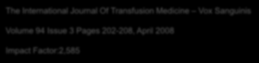 Zestawy do pobrania i przygotowania PRP The International Journal Of Transfusion