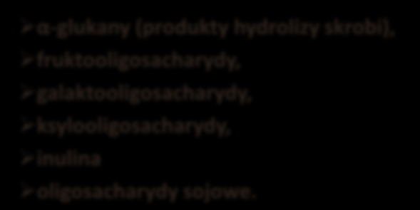 OLIGOSACHARYDY α-glukany (produkty hydrolizy skrobi),