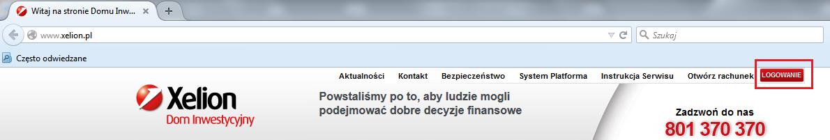 Na stronie głównej logowania upewnij się, że połączenie jest bezpieczne. W tym celu sprawdź, czy: certyfikat jest ważny (1.) oraz adres strony w górnym pasku przeglądarki zaczyna się od https:// (2.