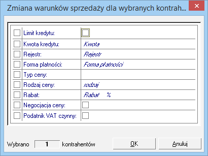 Podręcznik użytkownika Sage Symfonia Handel (Sprzedaż) 30 Pokaż kontrahentów w EDS Tworzenie dokumentów Zmiana warunków sprzedaży Zmiana dodatkowych pól Wykonaj raport Ustawianie znacznika Usuwanie