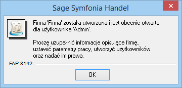 Podręcznik użytkownika Sage Symfonia Handel (Sprzedaż) 62 Nazwę katalogu, w którym przechowywane będą bazy danych firmy. Program zapisuje te dane we wskazanym folderze na dysku.