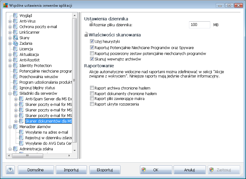 10.3.6. Skaner dokumentów dla serwera MS SharePoint Ta pozycja zawiera ustawienia Skanera dokumentów dla serwera MS SharePoint.