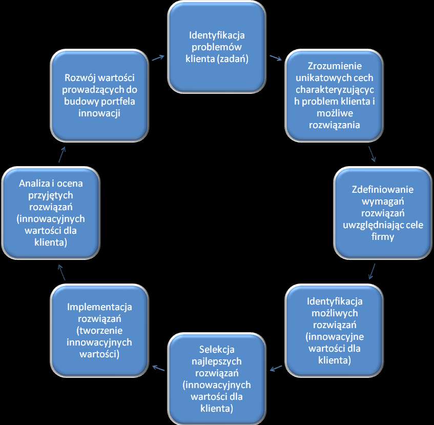 i negatywne skutki strategii innowacji wartości (inwestycje, stopę zwrotu, czas zwrotu itp.); 6.