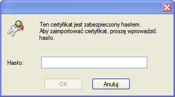 ROZDZIAŁ 3: ZARZĄDZANIE PODPISAMI CYFROWYMI Pobieranie certyfikatu za pomocą programu Internet Explorer Po ściągnięciu certyfikatu wyświetlona zostanie nazwa i informacje o certyfikacie.
