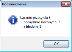 Umożliwia zaznaczenie określonego zakresu pozycji. Dostętne są następujące opcje zaznaczenia: Wszystkie Bez błędów Z błędami Żaden 6.1.2.