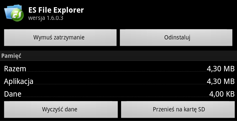 Drugą metodą zarządzania aplikacjami polega na wybraniu zakładki Aplikacje w obszarze ustawień urządzenia.