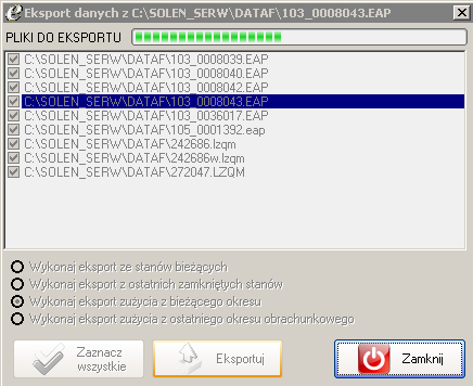 Rys. 22-9 Zakładka EnergOS okna edycji licznika 2. Aby wykonać eksport danych do systemu EnergOS naleŝy z menu Eksporty wybrać pozycję Eksport do systemu EnergOS. Rys.