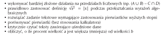 Uczeń otrzymuje ocenę dobrą lub bardzo dobrą, jeśli dodatkowo potrafi: Uczeń otrzymuje ocenę celującą, jeśli opanował wiedzę