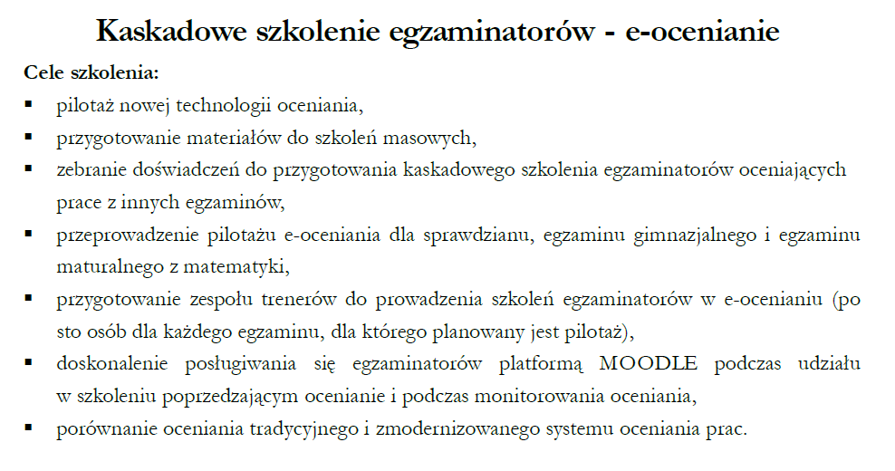 2008 rok pierwsze kroki z e-ocenianiem