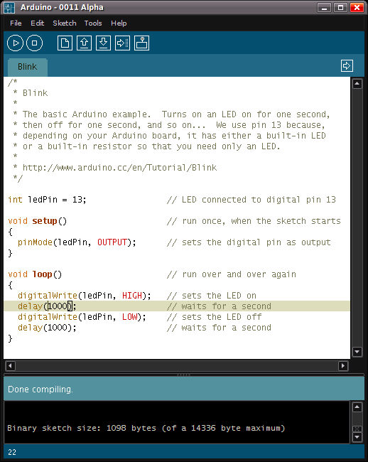 Arduino - IDE Programowanie Arduino odbywa się za pośrednictwem Arduino IDE. Język programowania bazuje na Wiring i przypomina język C.