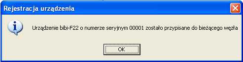 5. Powiązanie interfejsu z instalacją bibinet W otwartym okienku naciskamy klawisz [Przypisz...]. Otworzy się kolejne okienko, w którym należy wpisać numer identyfikacyjny czyli kod danego interfejsu.