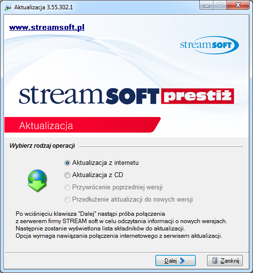 3. Aktualizacja systemu System Streamsoft Pro/Prestiż jest stale rozwijany wraz ze zmieniającymi się przepisami i wymaganiami użytkowników.