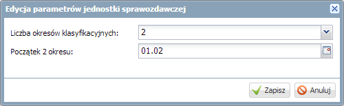 Wprowadzanie danych jednostki sprawozdawczej Jednostka sprawozdawcza, która jest samodzielną szkołą, domyślnie pojawia się również w drzewie danych jako składowa.