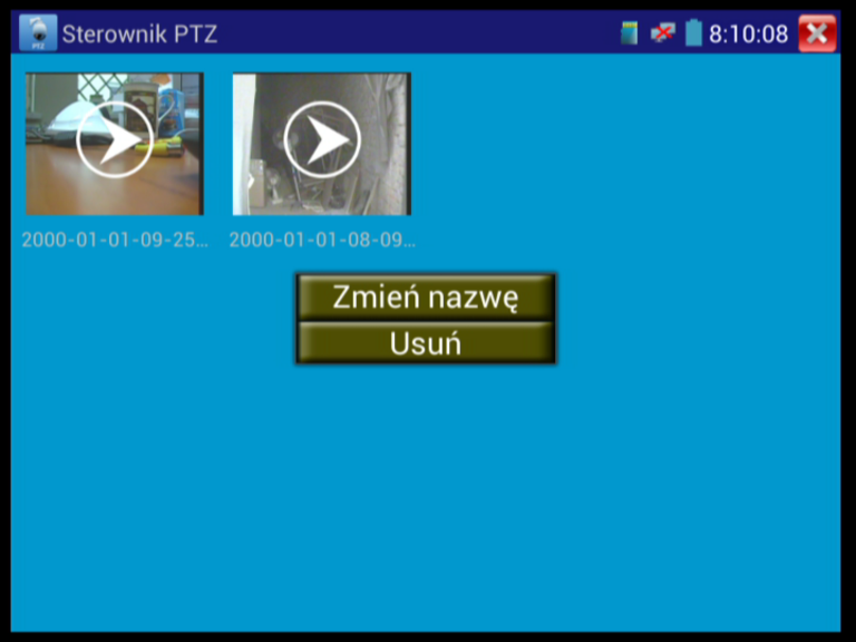 Pliki wideo mogą być odtwarzane również spod ikony Odtwarzacz wideo" w głównym menu. (8) Miernik poziomu wideo By wejść, naciśnij. Rezultat pomiarów widoczny jest w lewym dolnym rogu.