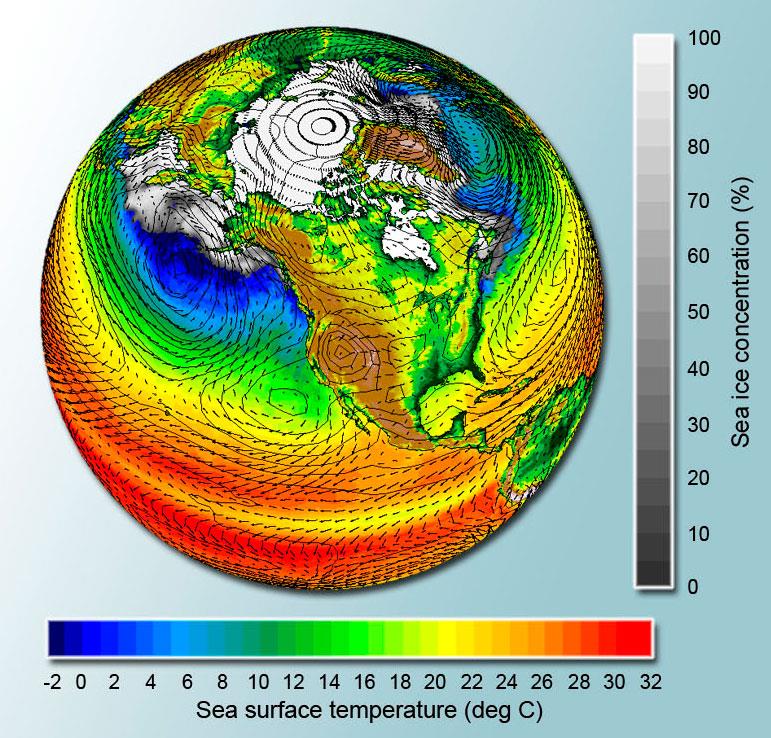 Model klimatyczny Komputerowy model temperatury