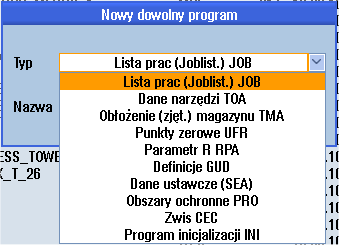 Zarządzanie programami 11.4 Utworzenie katalogu/programu/listy zadań/listy programów Otworzy się okno "Nowy program G-Code". 4. W razie potrzeby wybrać szablon, jeżeli takie zostały utworzone. 5.