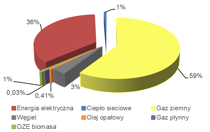 5.2.4. Budynki i obiekty przemysłowe Według przeprowadzonych wyliczeń końcowe roczne zużycie energii w sektorze budynków i obiektów przemysłowych wynosi ok.