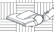 Używanie głowic czyszczących Ssawka szczelinowa i szczotka do mebli są przechowywane w schowku na akcesoria.