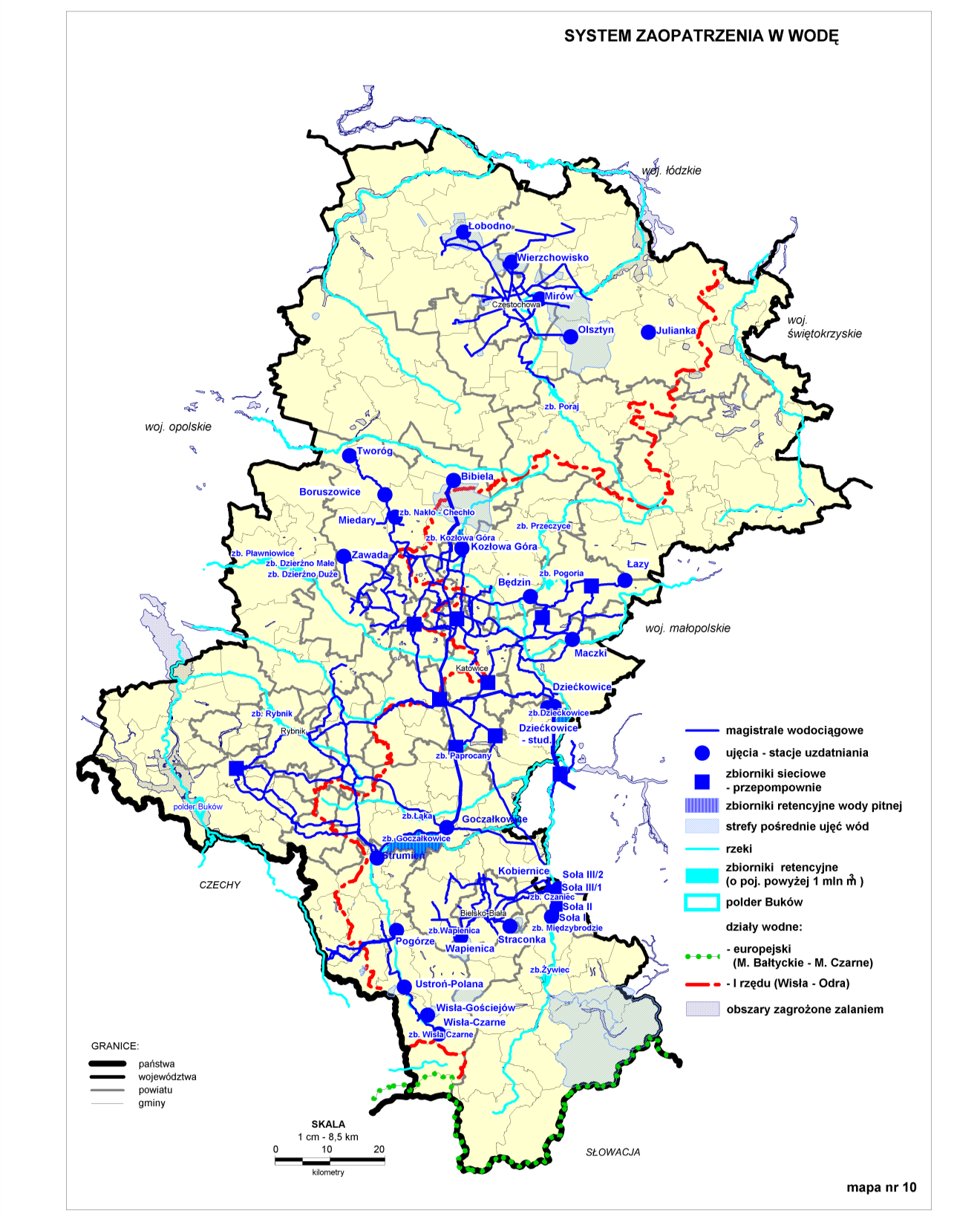 Na terenie województwa w 2014 r. znajdowało się 208 oczyszczalni ścieków komunalnych, z czego 119 biologicznych, 89 z podwyższonym usuwaniem biogenów.