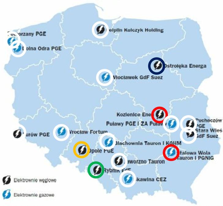 Plany inwestycyjne w elektroenergetyce Włocławek ORLEN Kwota [mld Inwestycja zł] Nowe bloki energetyczne [7000MW] i sieci przesyłowe 40 Turów Opole Puławy Blachownia Stalowa Wola Jaworzno Kozienice