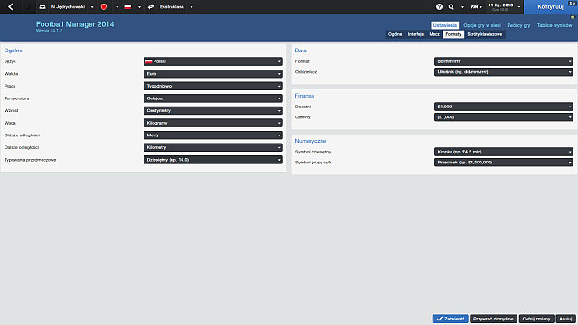 O poradniku Poradnik do gry Football Manager 2014 został przygotowany w oparciu o wersję 14.1.3.