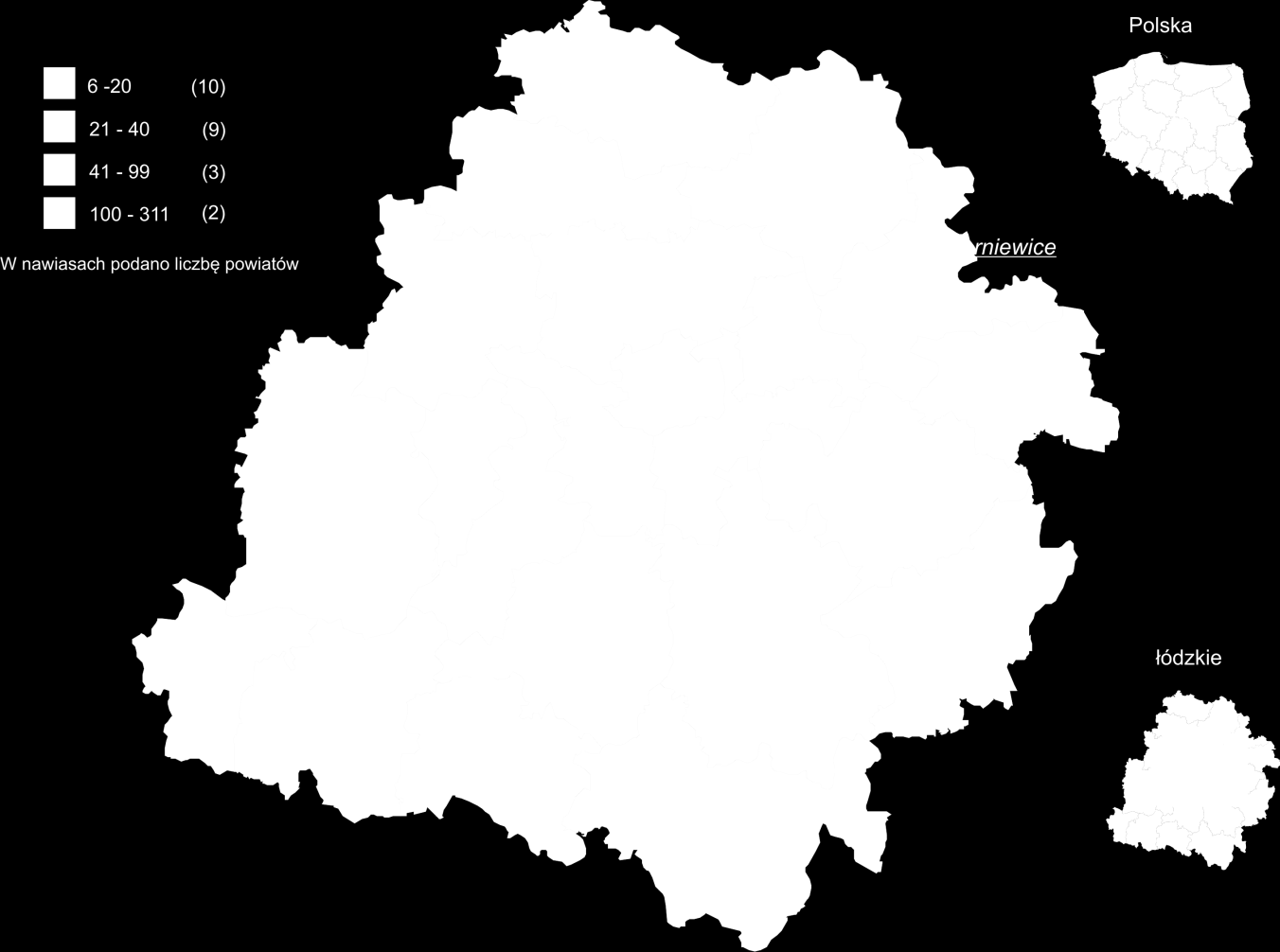 MIESZKANIA ODDANE DO UŻYTKOWANIA WEDŁUG POWIATÓW W OKRESIE STYCZEŃ LUTY 2015 R. W lutym 2015 r. starostwa powiatowe wydały pozwolenia na budowę 525 mieszkań. Było to o 34,6% więcej niż przed rokiem.