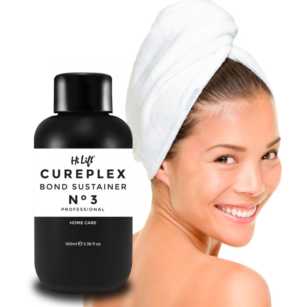 PIELĘGNACJA WŁOSÓW W DOMU W przypadku każdego z zabiegów przeprowadzanych w salonie z użyciem Cureplex, ważne jest stosowanie produktu Cureplex N 3 Bond Sustainer przy pielęgnacji włosów w domu: No 3