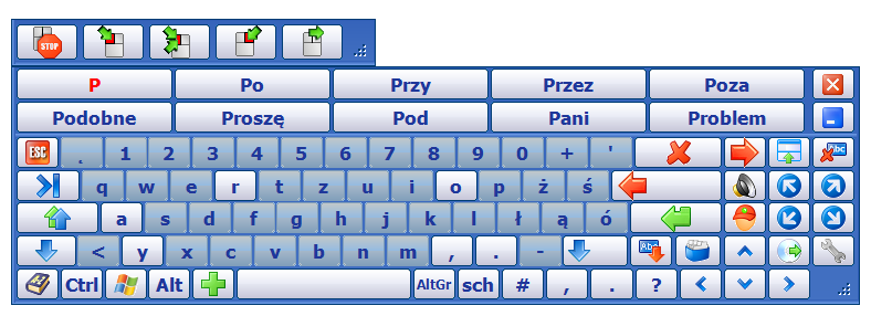 [ OPIS PRODUKTU ] * Inteligentna klawiatura ekranowa, wyposażona w funkcje wirtualnej myszy oraz syntezator mowy, umożliwia szybkie pisanie i pracę z komputerem, nawet jeśli nie mogą Paostwo używad