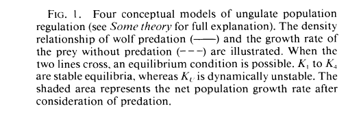 Teoria: 1. Sytuacja bez drapieżników 2. Drapieżnictwo (tylko) spowalnia wzrost pop. do K 2 3.