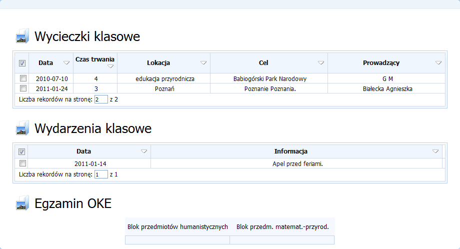 Rysunek 87. Okno informacji dodatkowych.